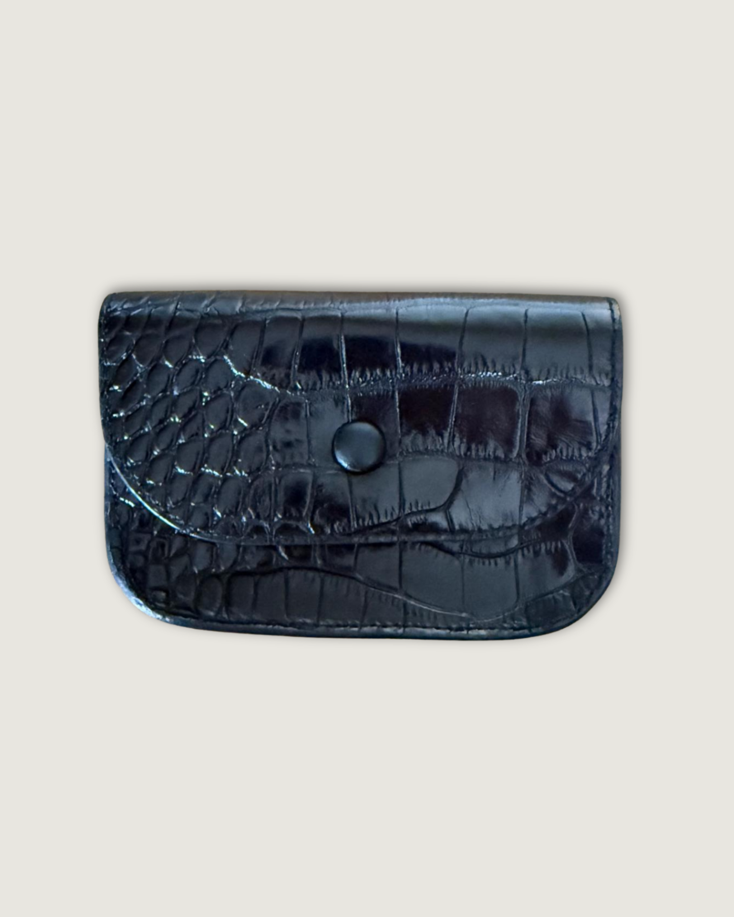 THE KOOPLES - CEINTURE CROCO NOIRE T.1