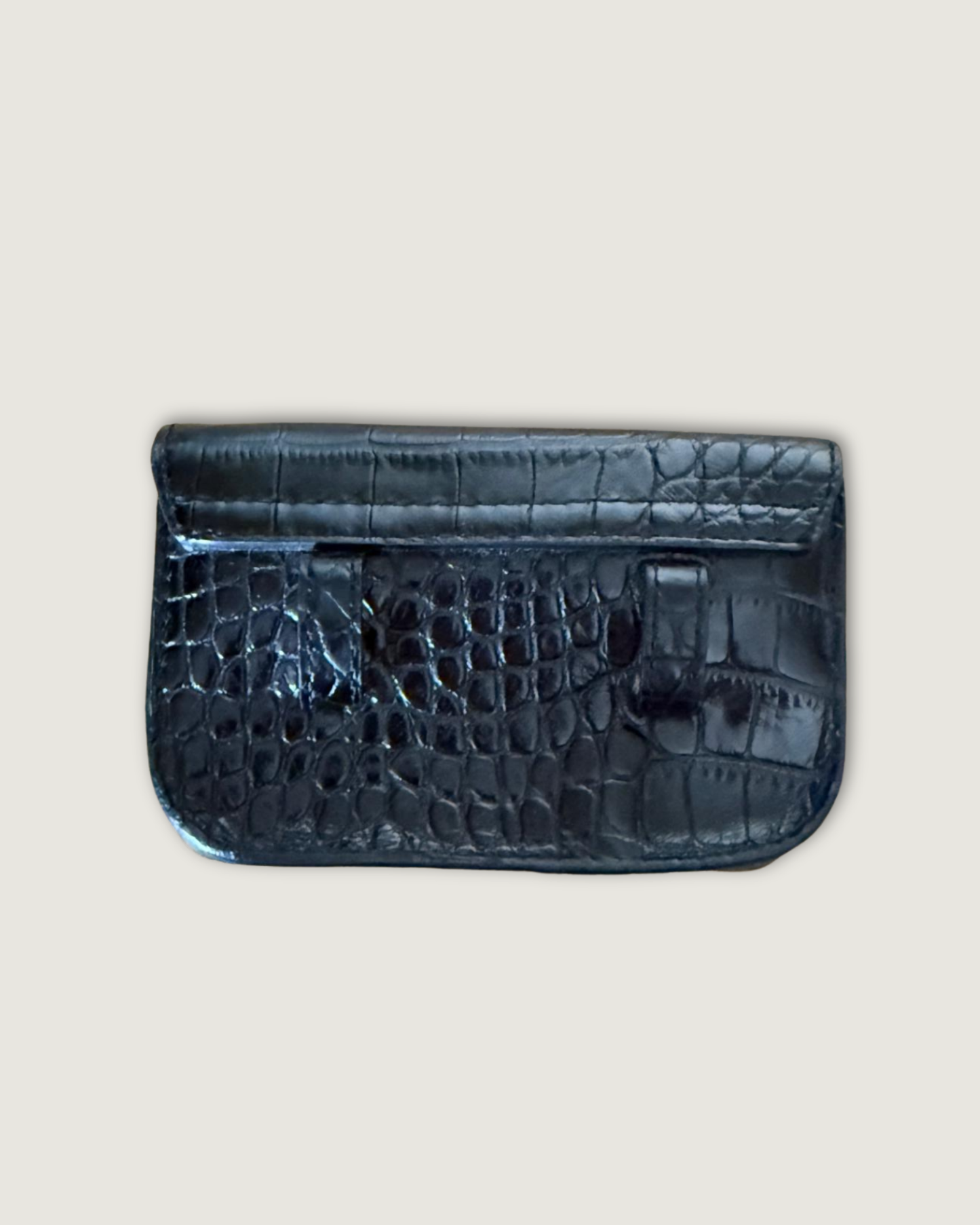 THE KOOPLES - CEINTURE CROCO NOIRE T.1