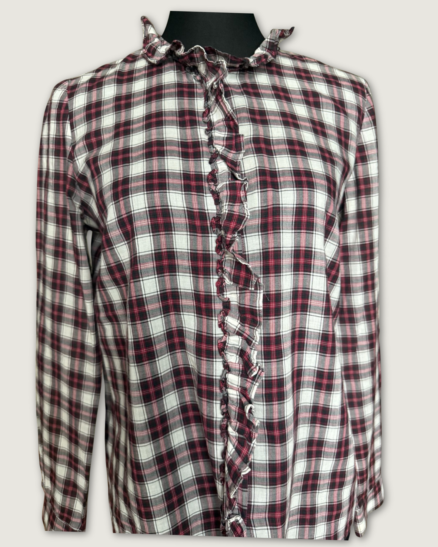 SEZANE - CHEMISIER CARREAUX ROUGE T.38