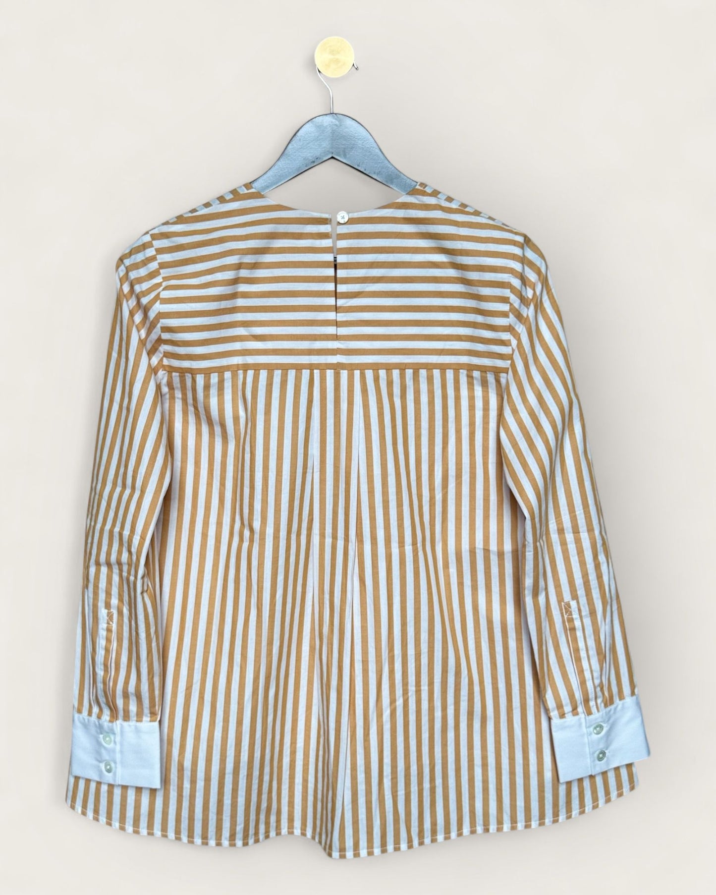 STELLA FOREST - CHEMISIER CAMEL/BLANC T.38