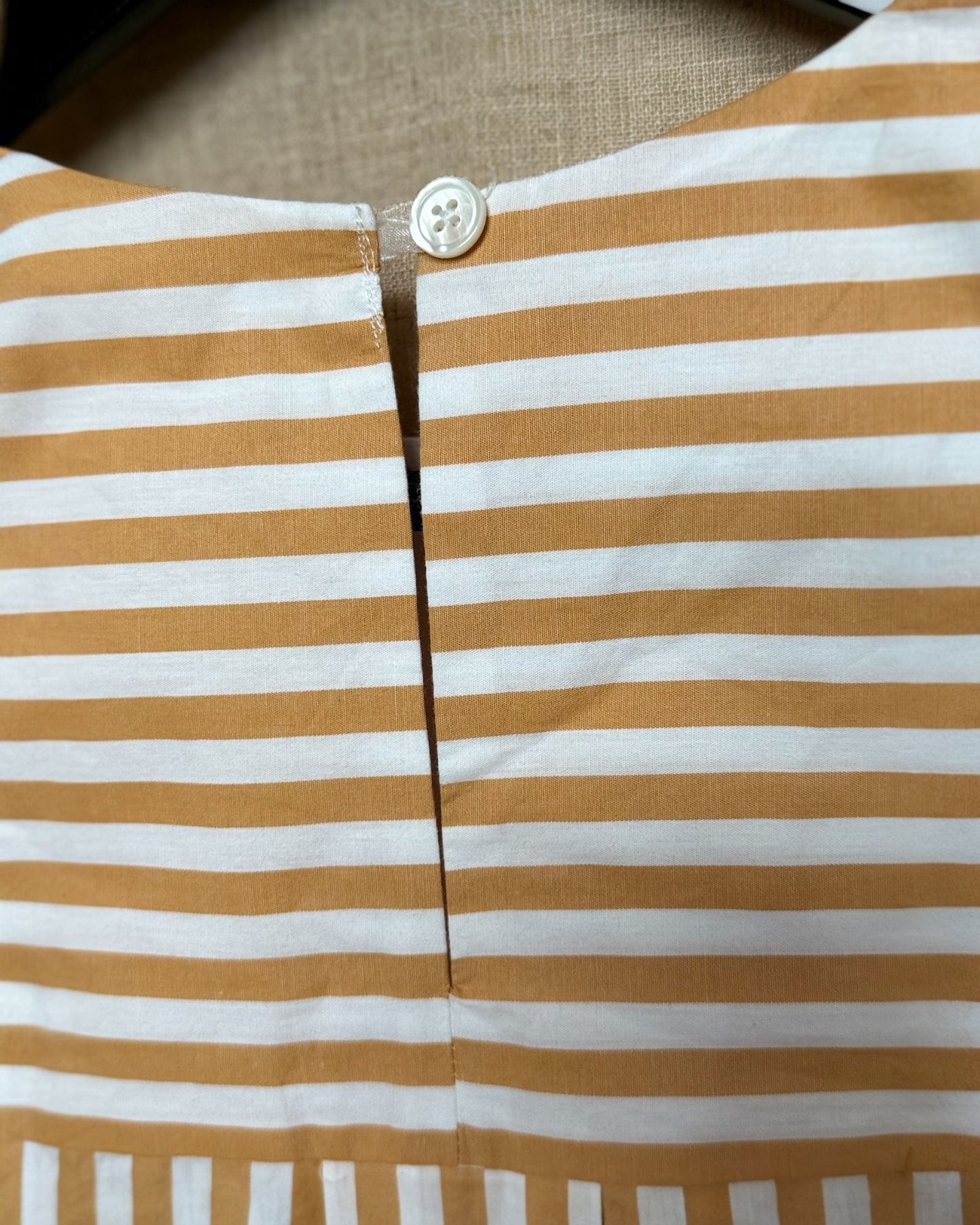 STELLA FOREST - CHEMISIER CAMEL/BLANC T.38