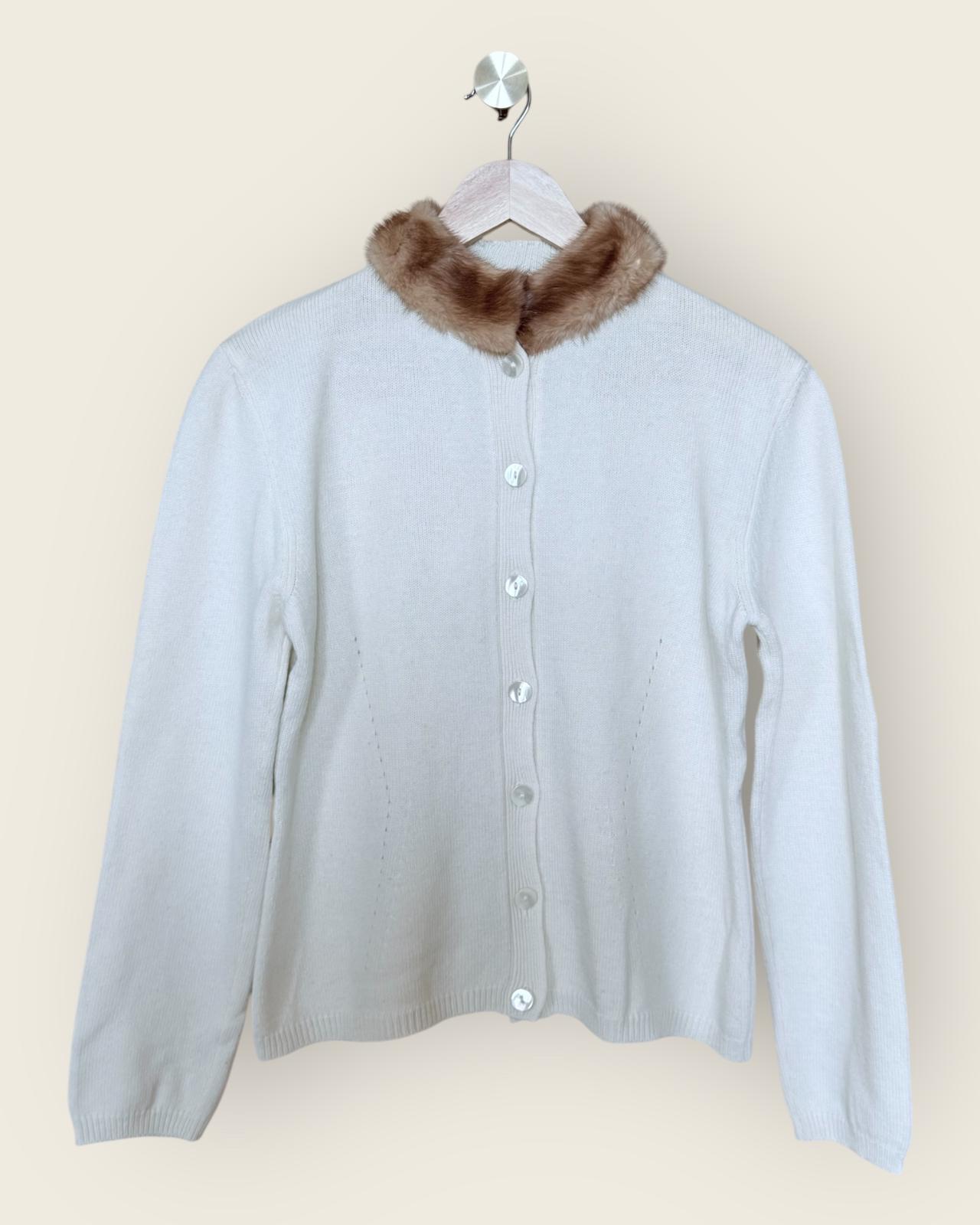 GEORGES RECH - GILET LAINE COL VISON T.3