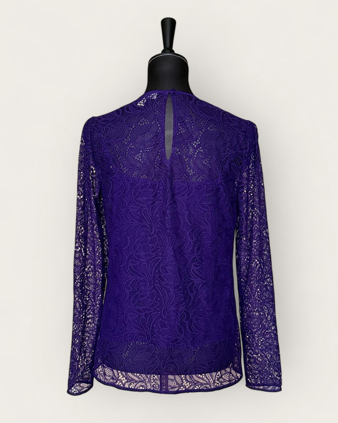MICHAEL KORS - TOP DENTELLES VIOLINE T.S
