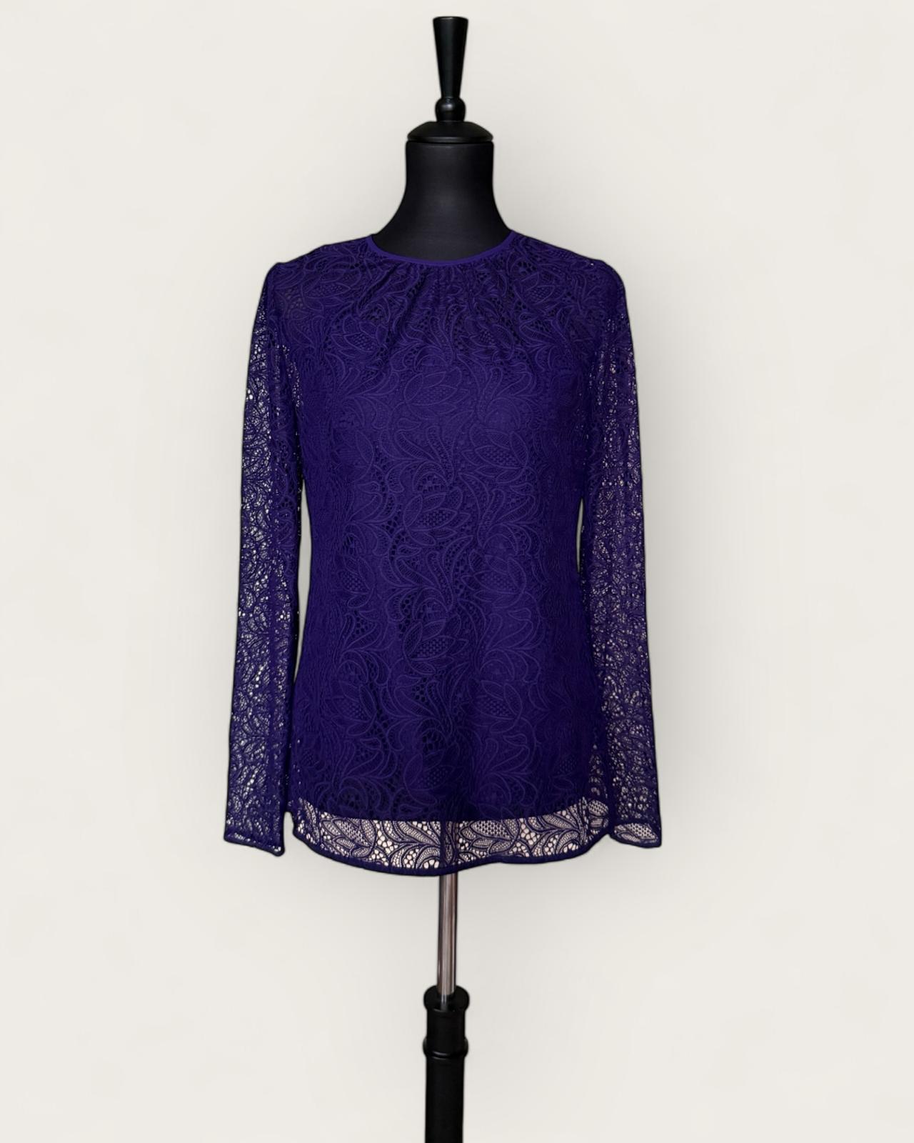 MICHAEL KORS - TOP DENTELLES VIOLINE T.S