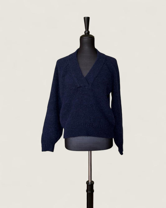 SEZANE - MAILLE BLEU MARINE T.M