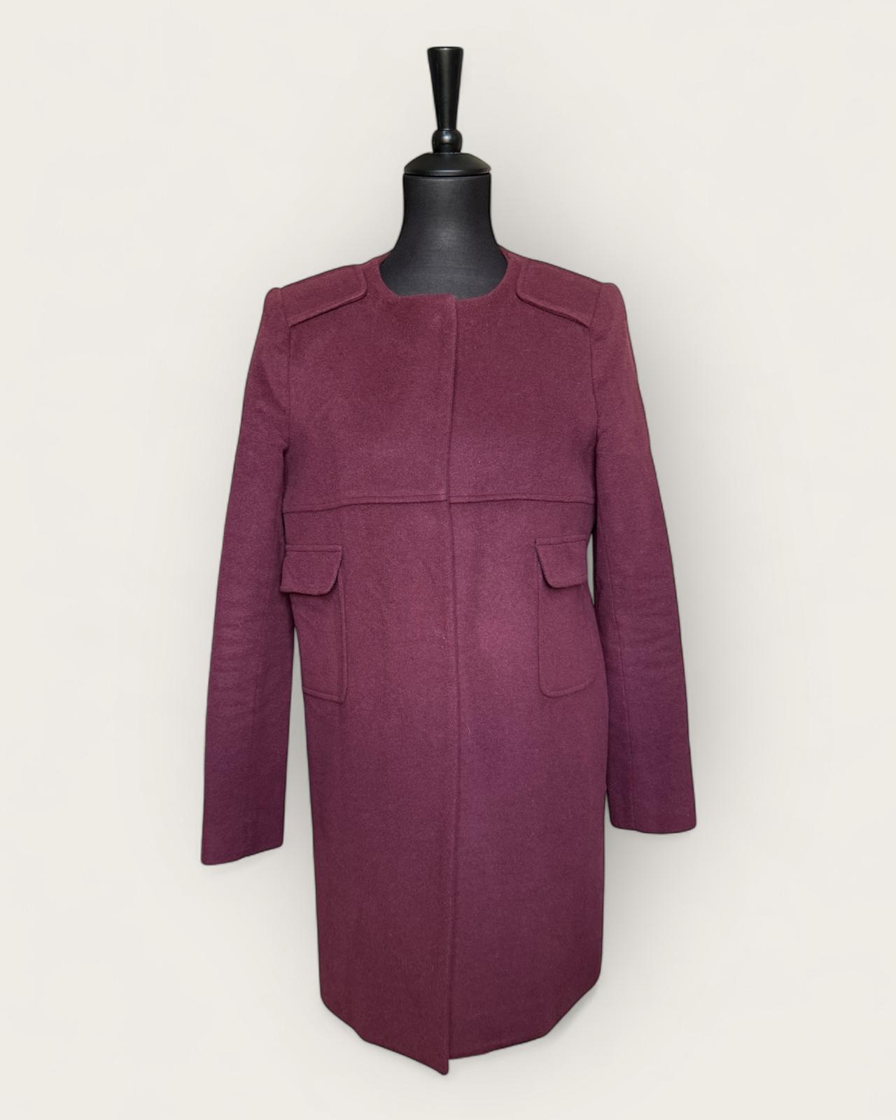 TARA JARMON - MANTEAU BORDEAUX T.38