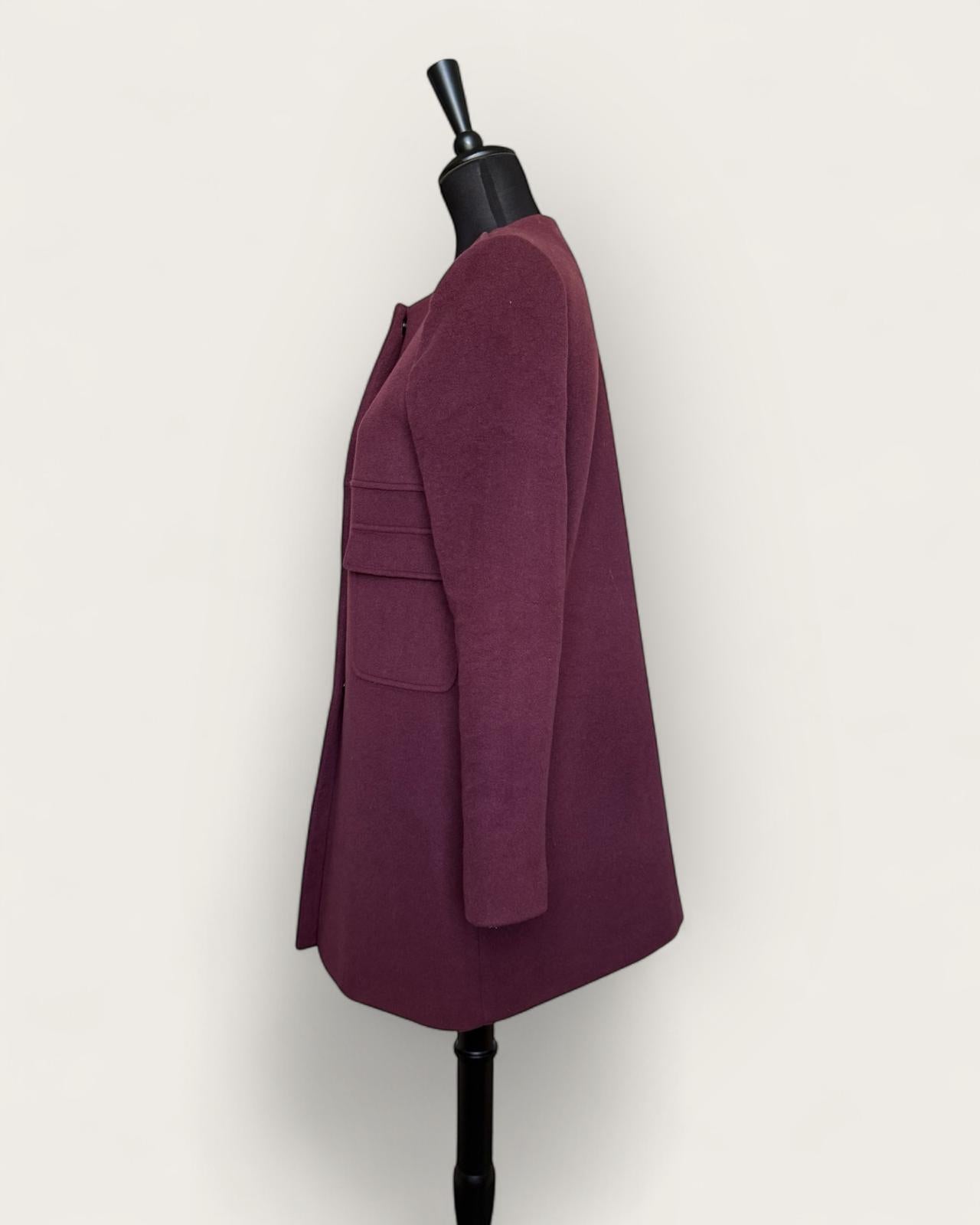 TARA JARMON - MANTEAU BORDEAUX T.38