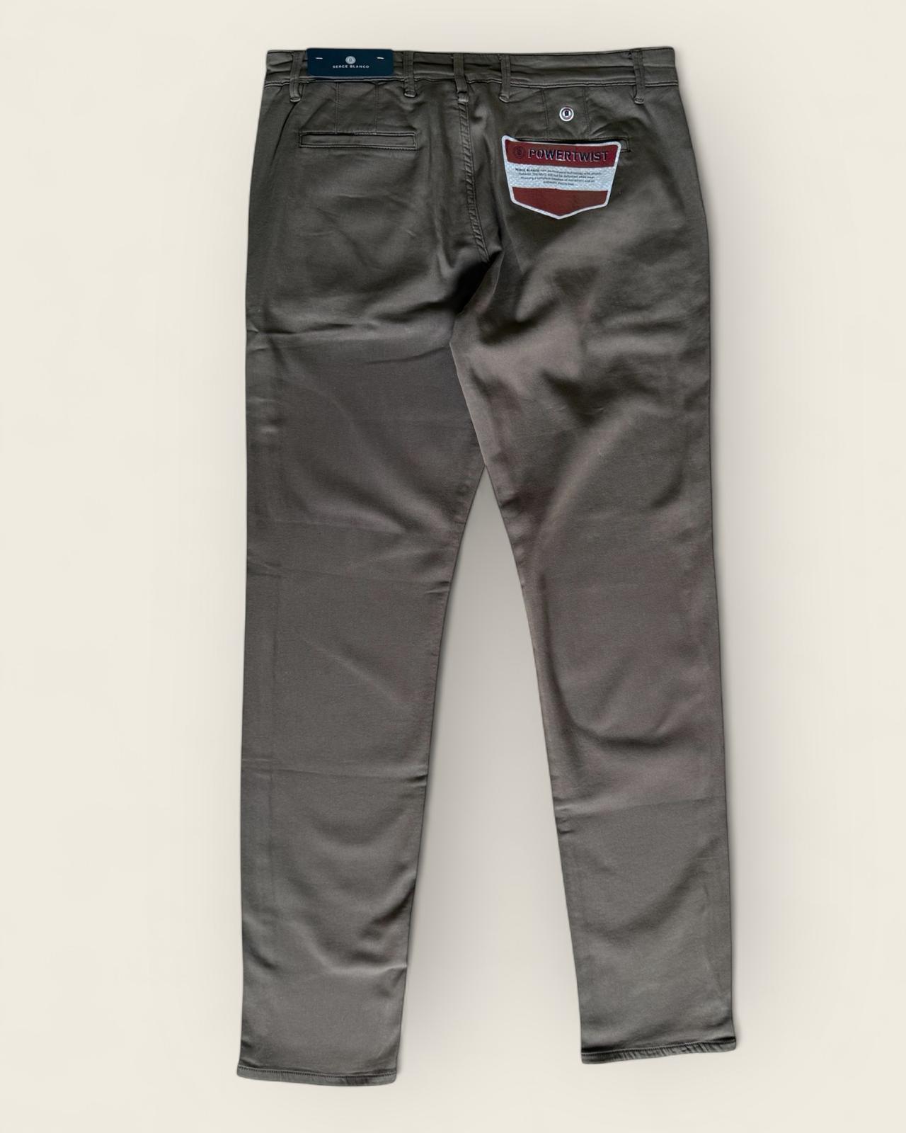 SERGE BLANCO - PANTALON CHINO CHOCOLAT T.36