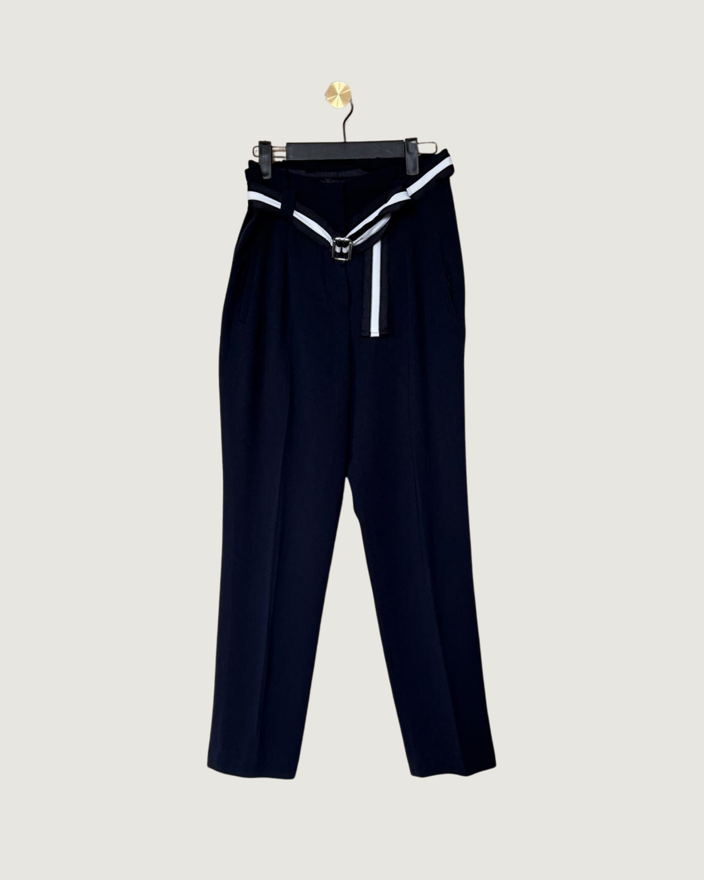 CLAUDIE PIERLOT - PANTALON PINCES BLEU T.S