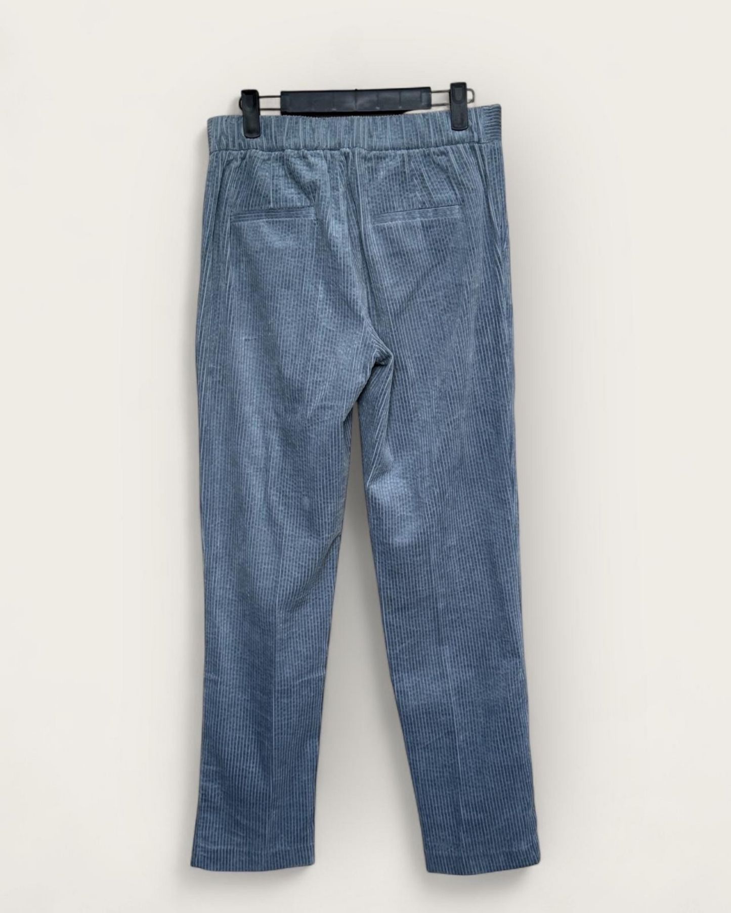 SEE U SOON - PANTALON VELOURS BLEU T.38