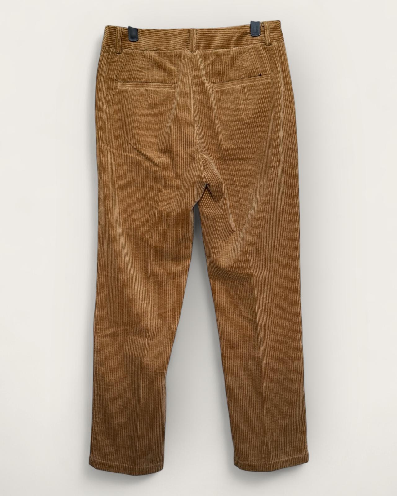 SEE U SOON - PANTALON VELOURS CAMEL T.38
