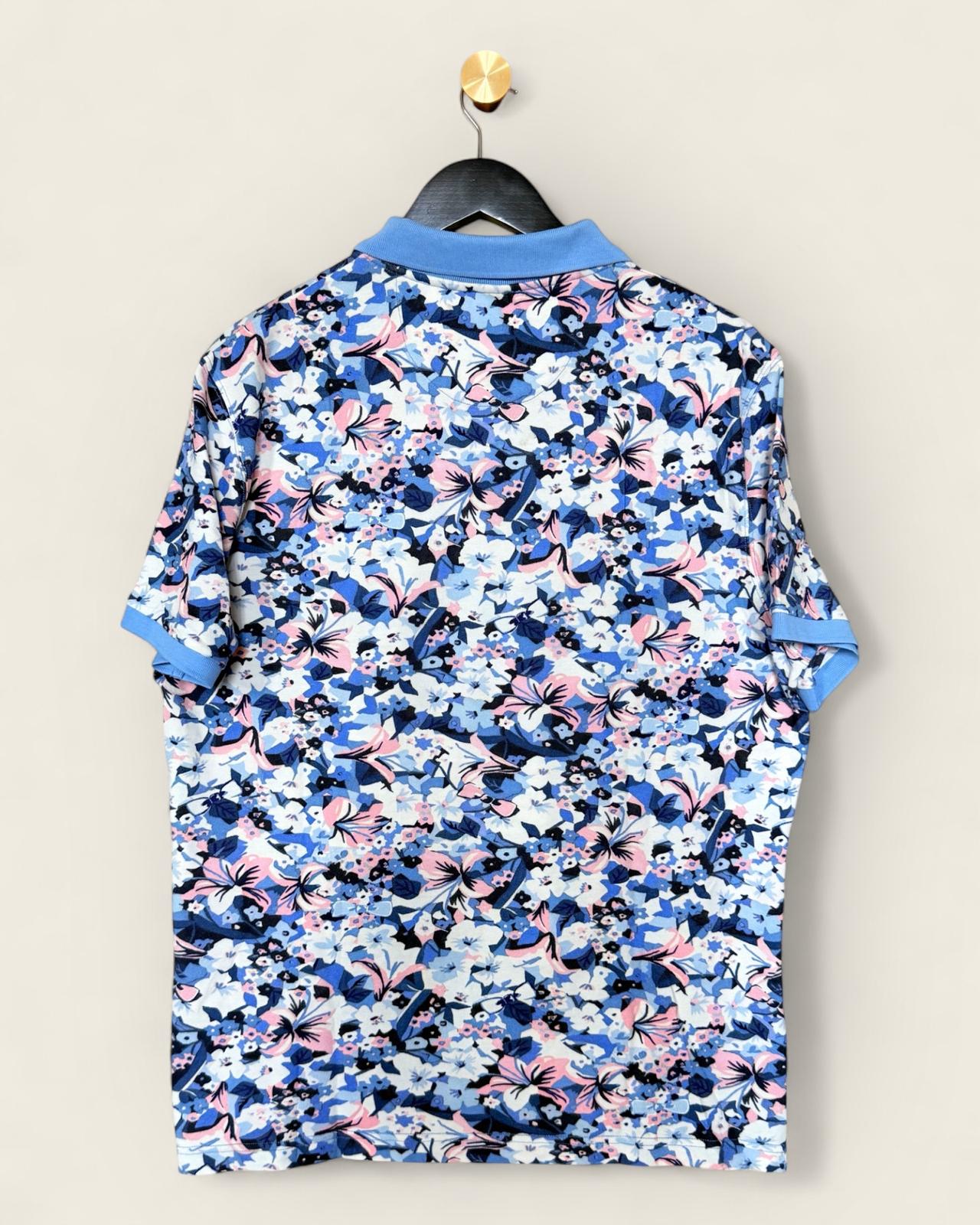 EDEN PARK - POLO HOMME IMPRIME BLEU T.XL