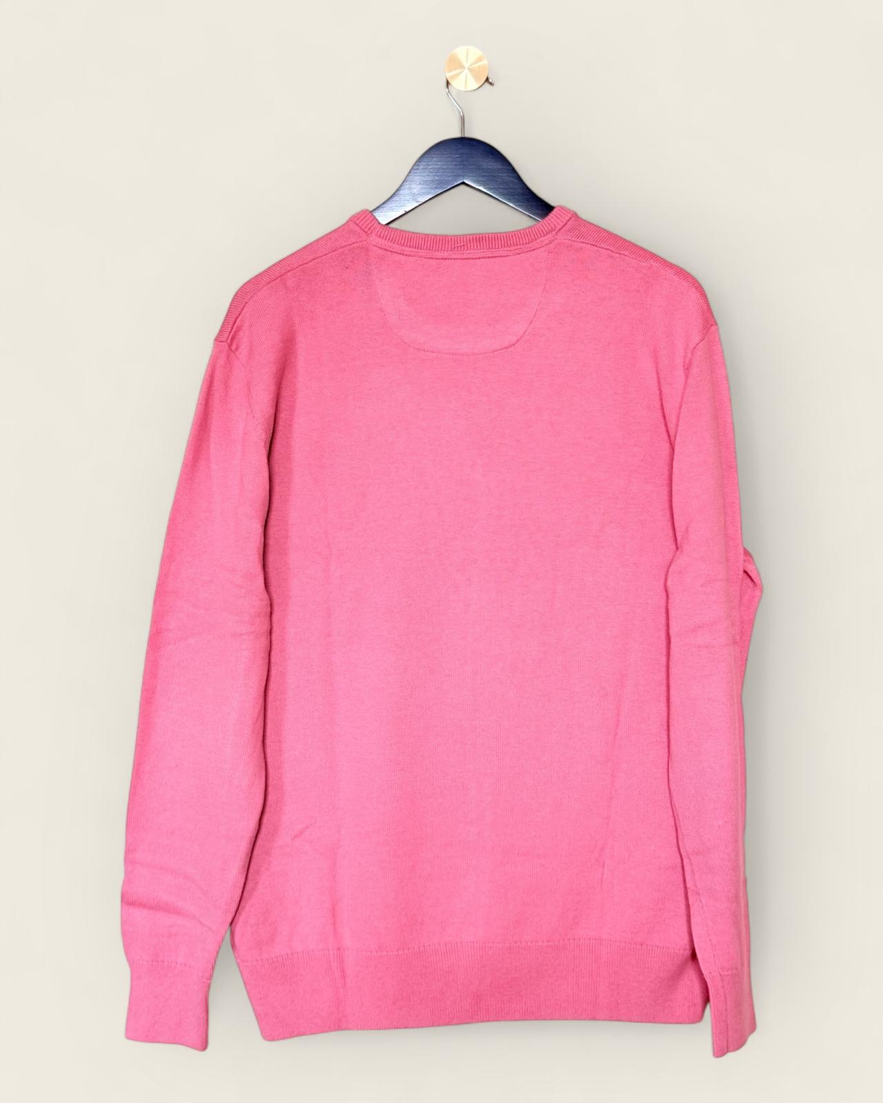 EDEN PARK - PULL ROSE LAINE/COTON T.XL