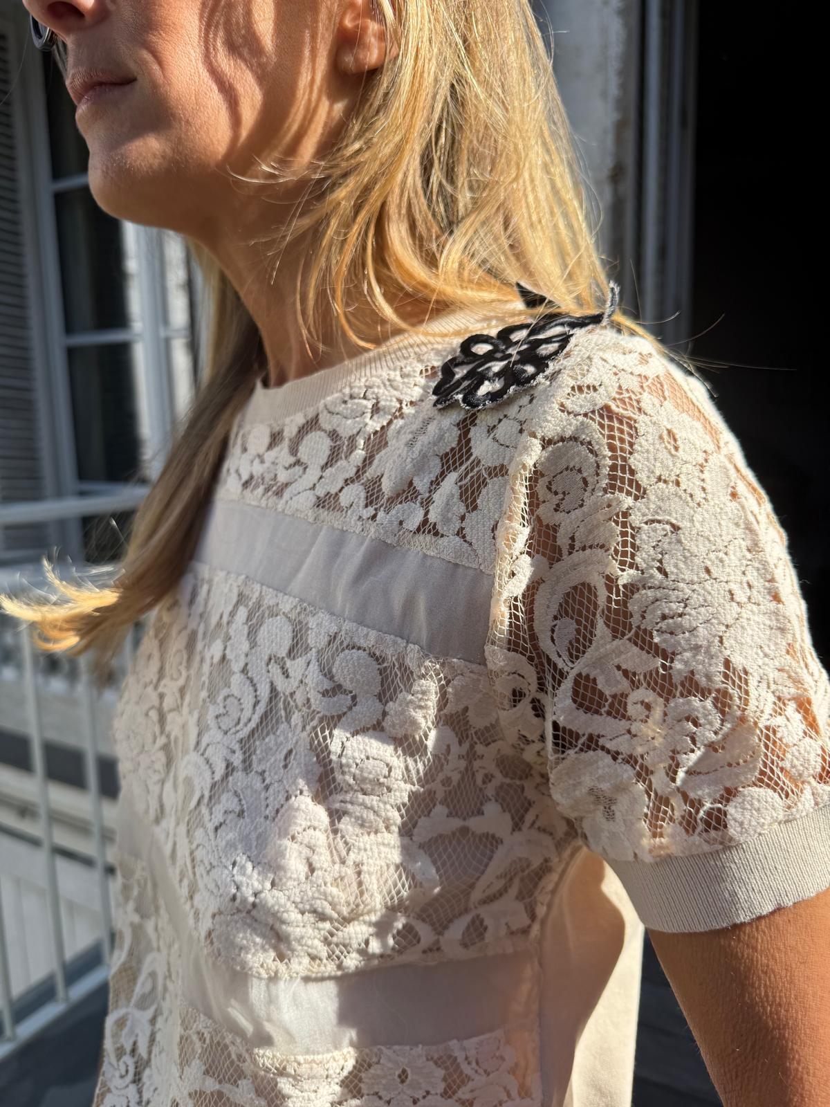 TWINSET - PULL MANCHES COURTES T.S
