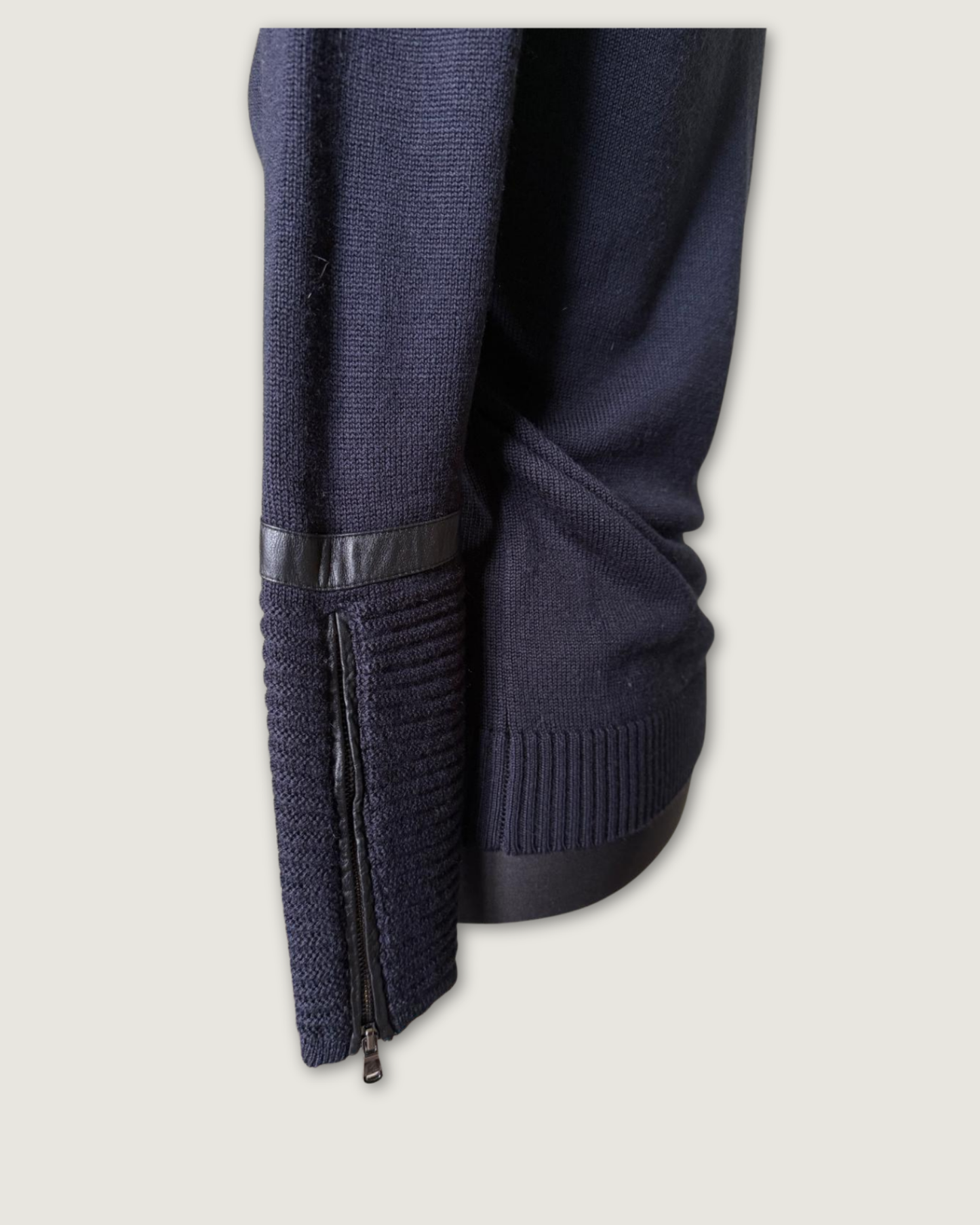 ZAPA - PULL 100% LAINE BLEU MARINE T.2