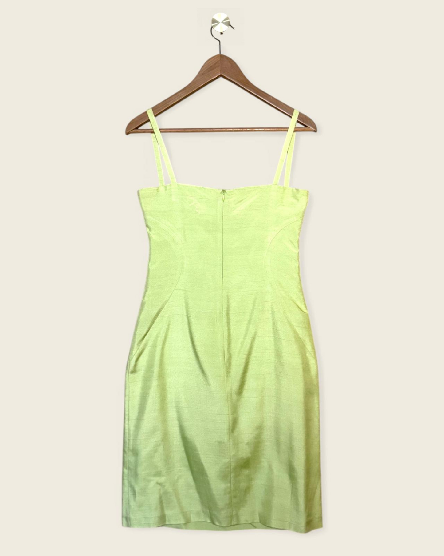 BAZAR CHRISTIAN LACROIX - ROBE SOIE A BRETELLES T.38