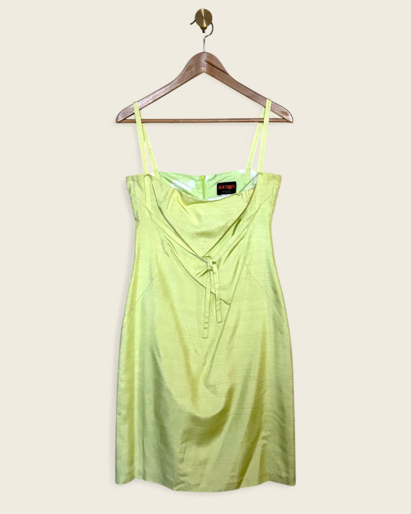 BAZAR CHRISTIAN LACROIX - ROBE SOIE A BRETELLES T.38