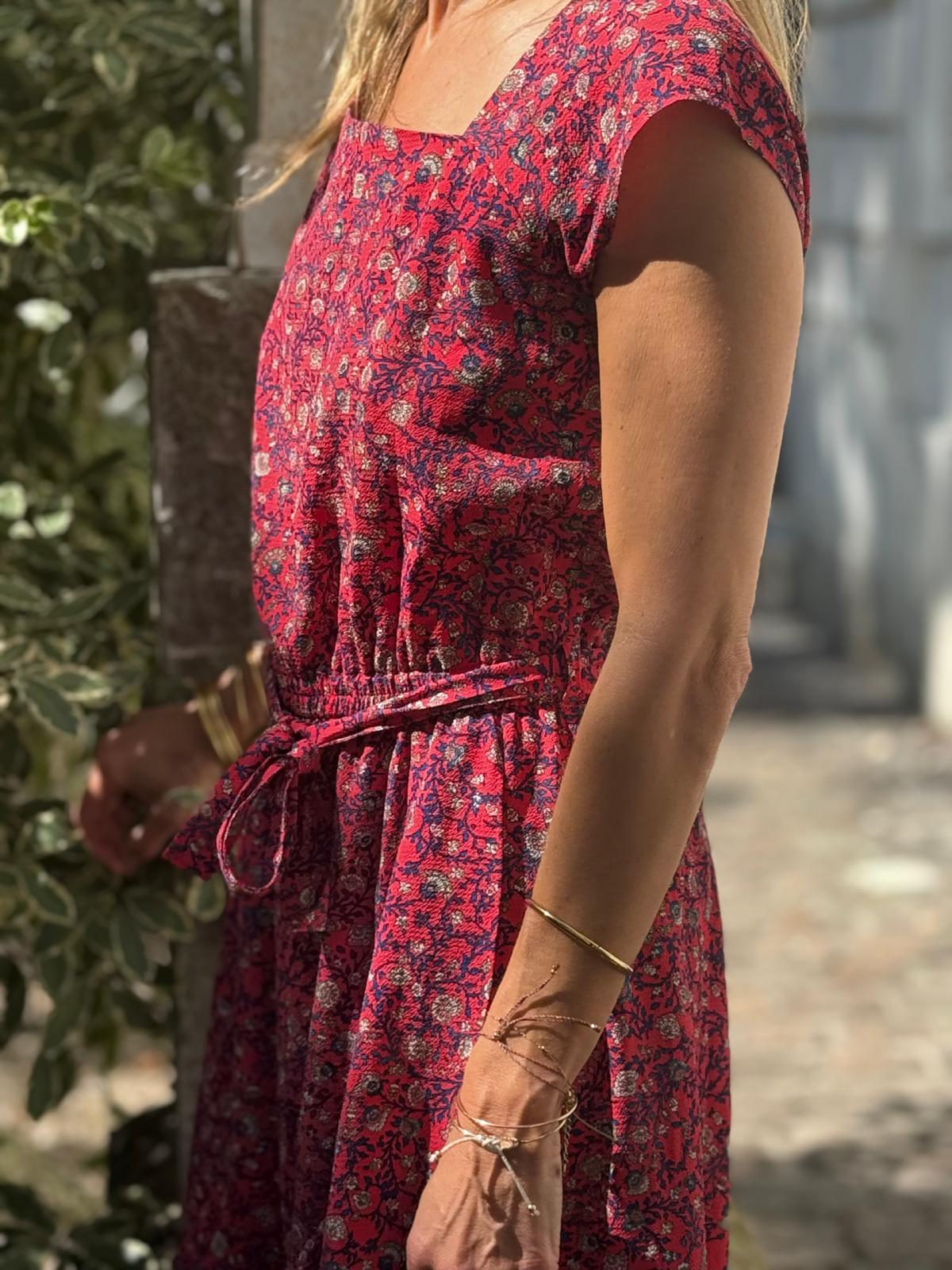 IKKS - ROBE A FLEURS T.36