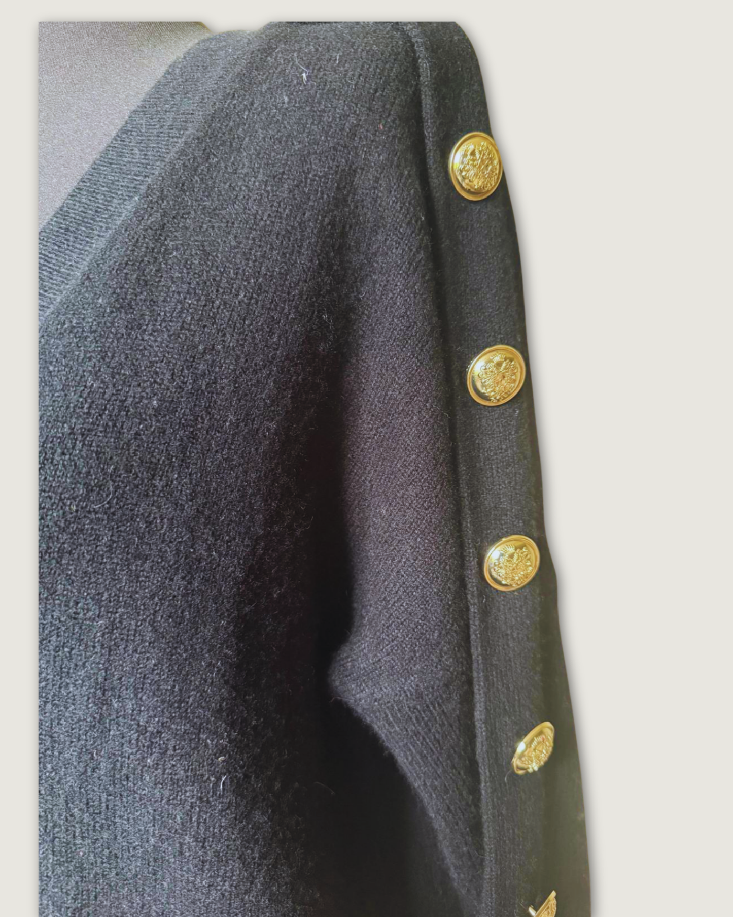 CLAUDIE PIERLOT - ROBE LAINE NOIRE T.S/M