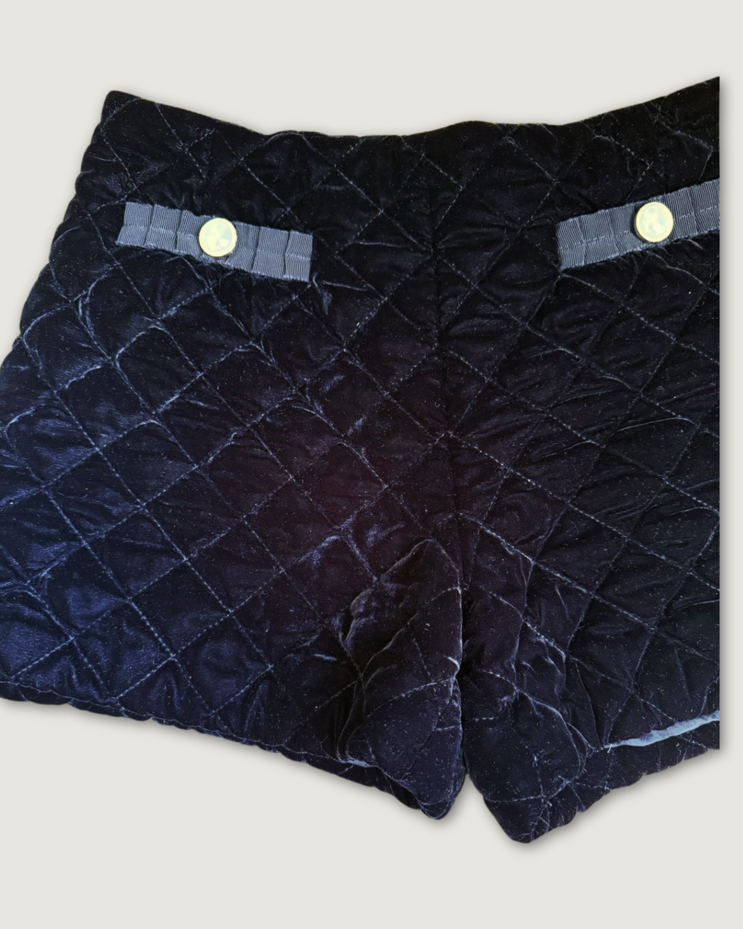 CLAUDIE PIERLOT - SHORT VELOURS MATELASSE T.38