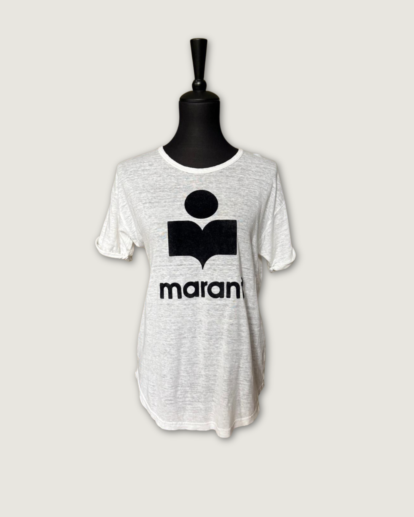 ISABEL MARANT - T-SHIRT LIN BLANC T.M