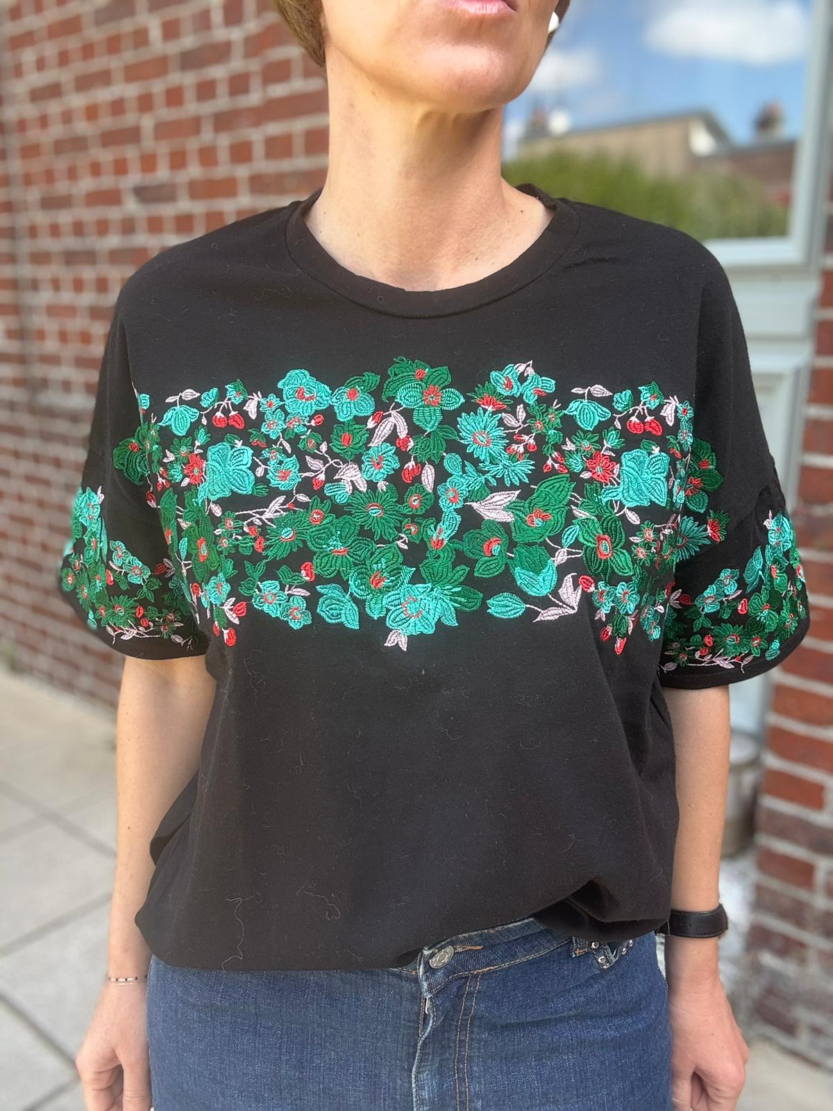 MAJE - T-SHIRT NOIR T.1