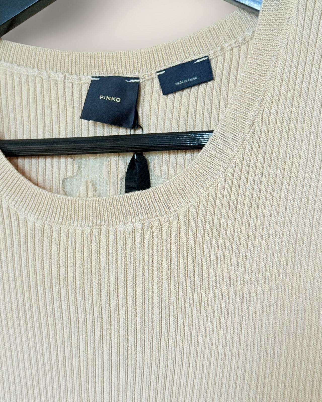 PINKO - HAUT MAILLE BEIGE T.XL