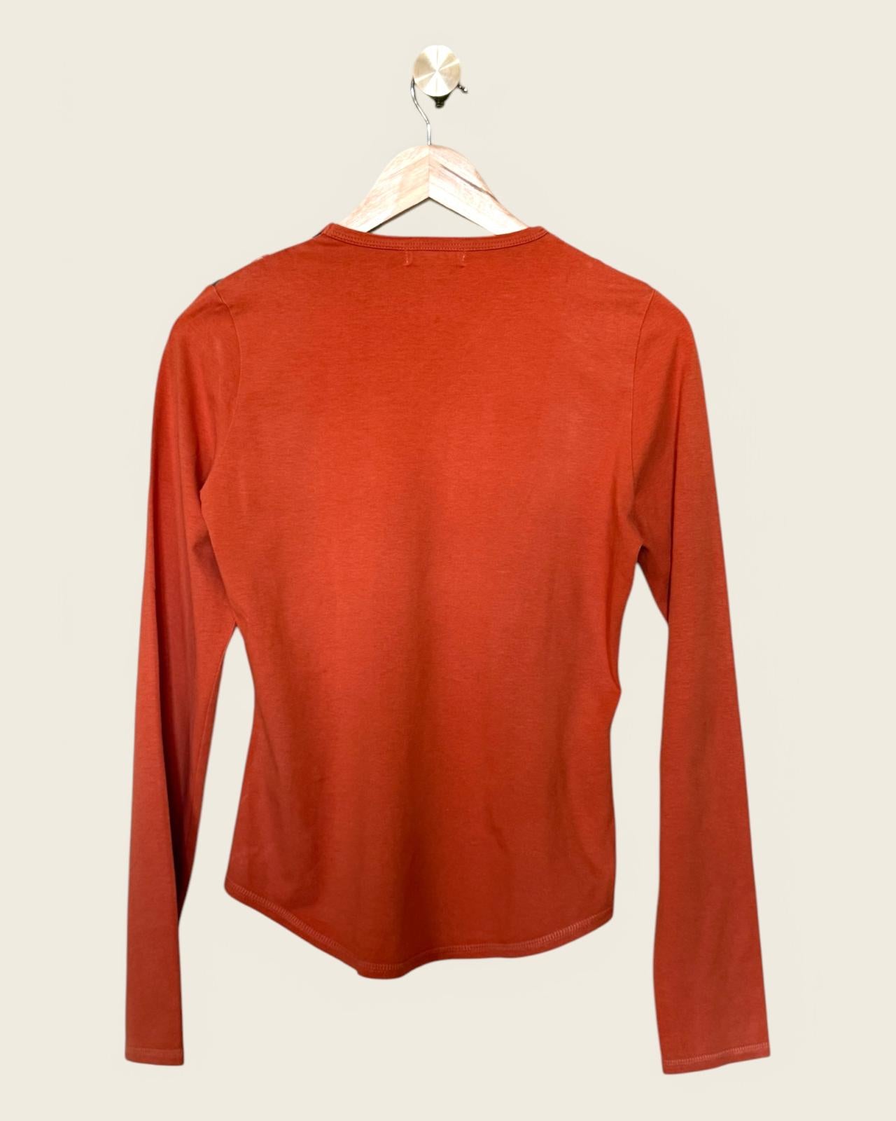 BURBERRY - T-SHIRT ML ORANGE T.S