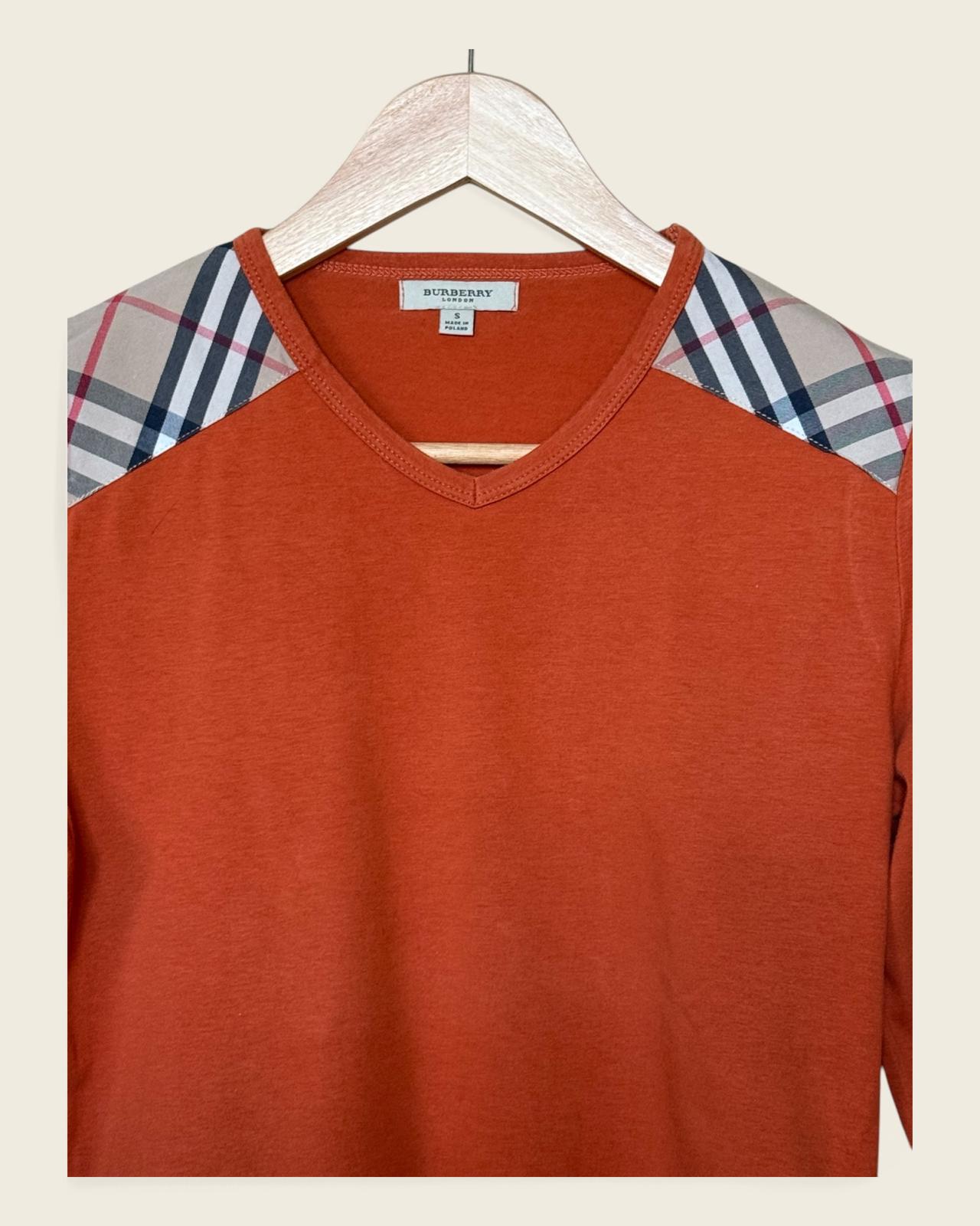 BURBERRY - T-SHIRT ML ORANGE T.S
