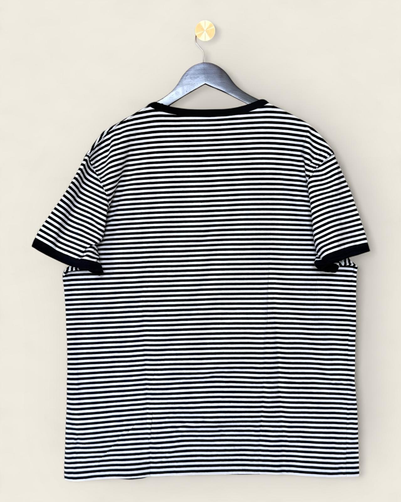 EDEN PARK - T-SHIRT HOMME RAYURES BLEU/BLANC T.XL