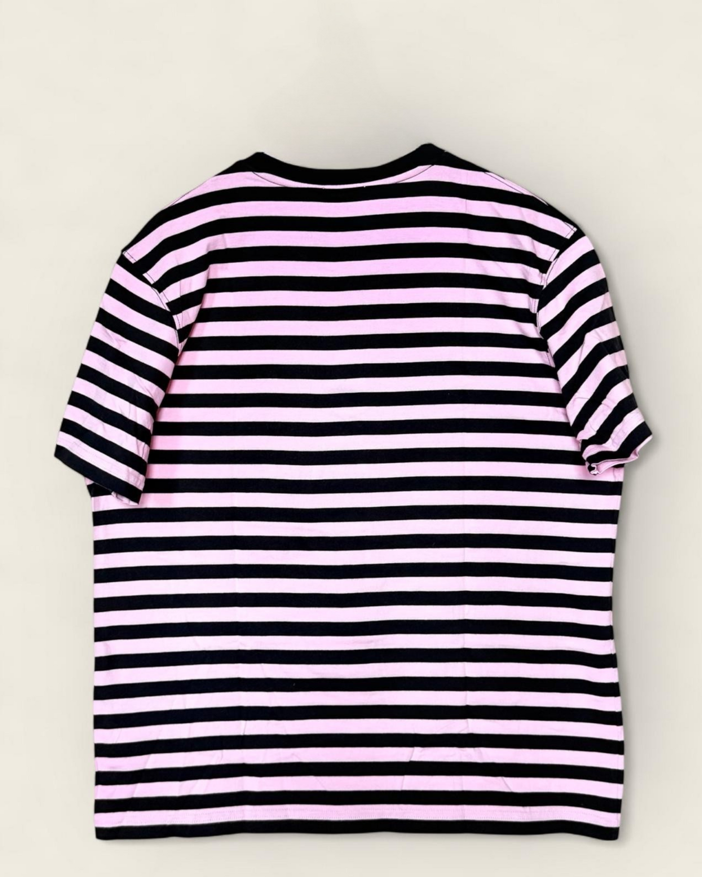 EDEN PARK - T-SHIRT HOMME RAYURES ROSE/MARINE T.XL