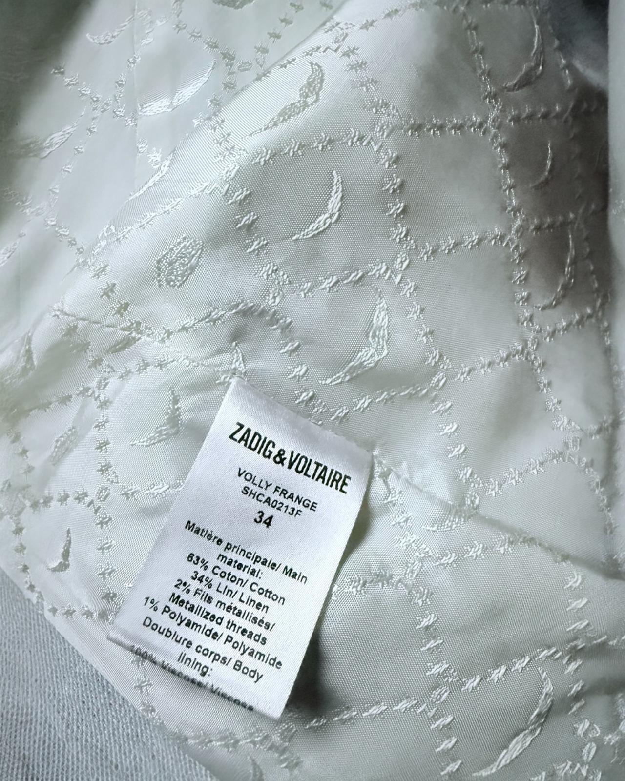 ZADIG & VOLTAIRE - VESTE VOLLY FRANGE T.34