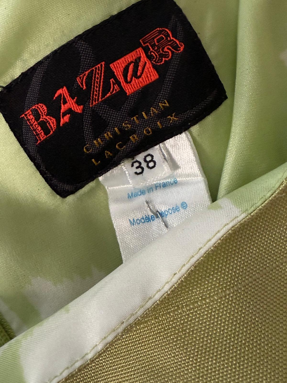 BAZAR CHRISTIAN LACROIX - ROBE SOIE A BRETELLES T.38