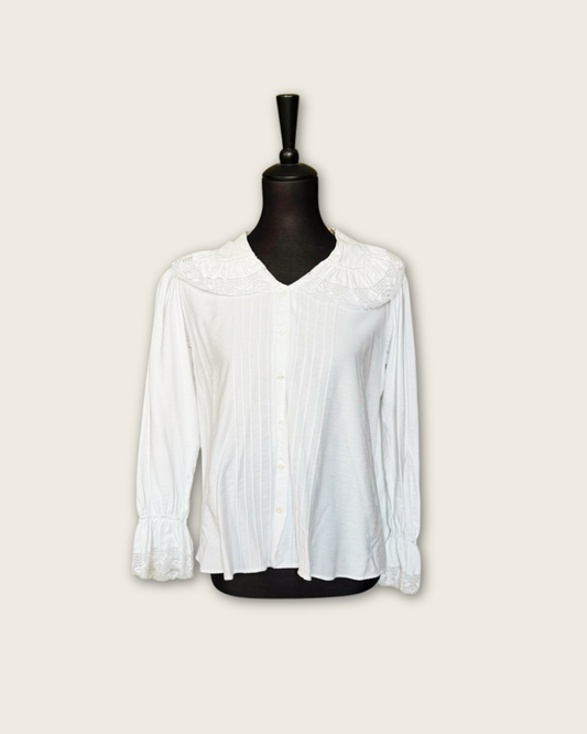 MAJE - BLOUSE FLUIDE COL PIERROT T.2