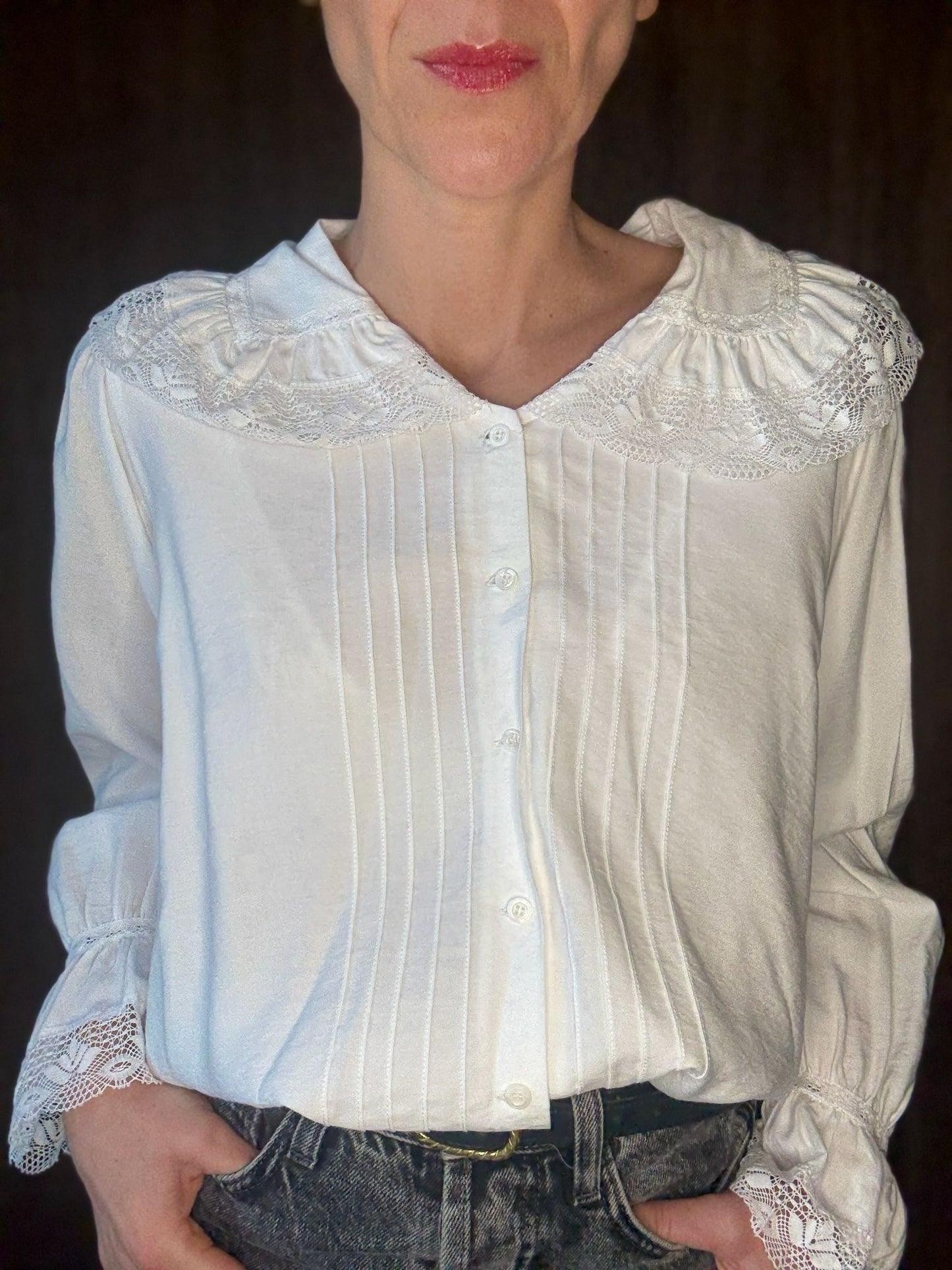 MAJE - BLOUSE FLUIDE COL PIERROT T.2