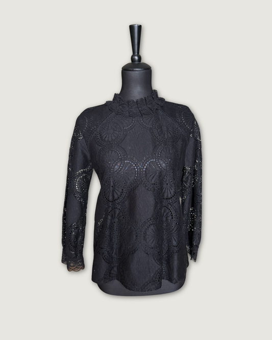 SEZANE - BLOUSE BIANCA NOIRE T.36