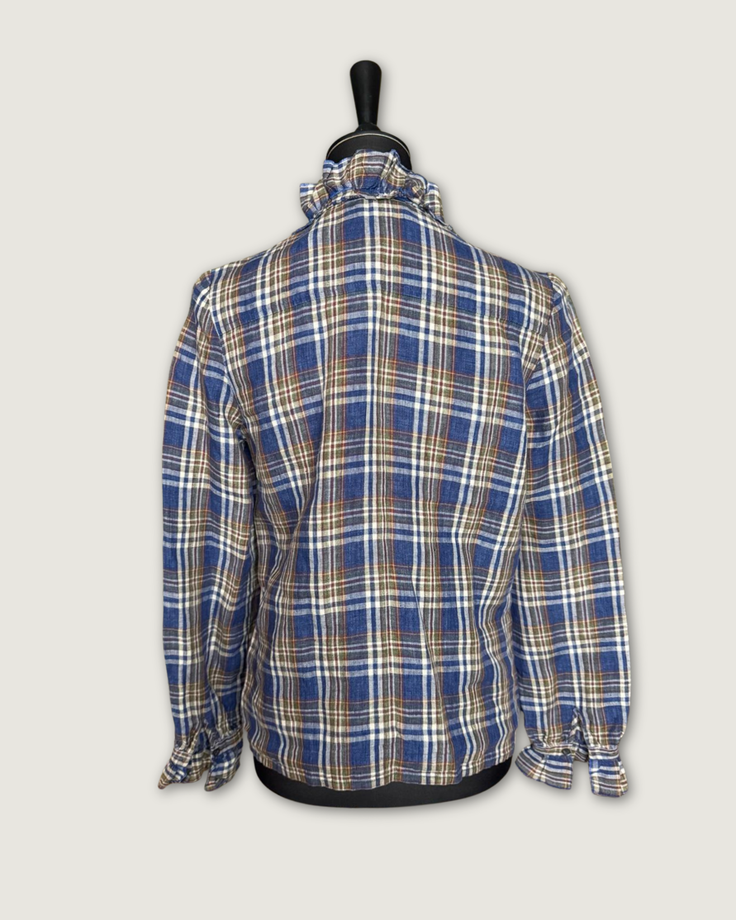 SEZANE - CHEMISIER CARREAUX BLEUS T.36