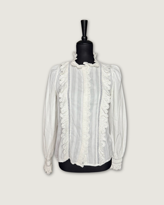 SEZANE - CHEMISIER BLANC 100% COTON T.36