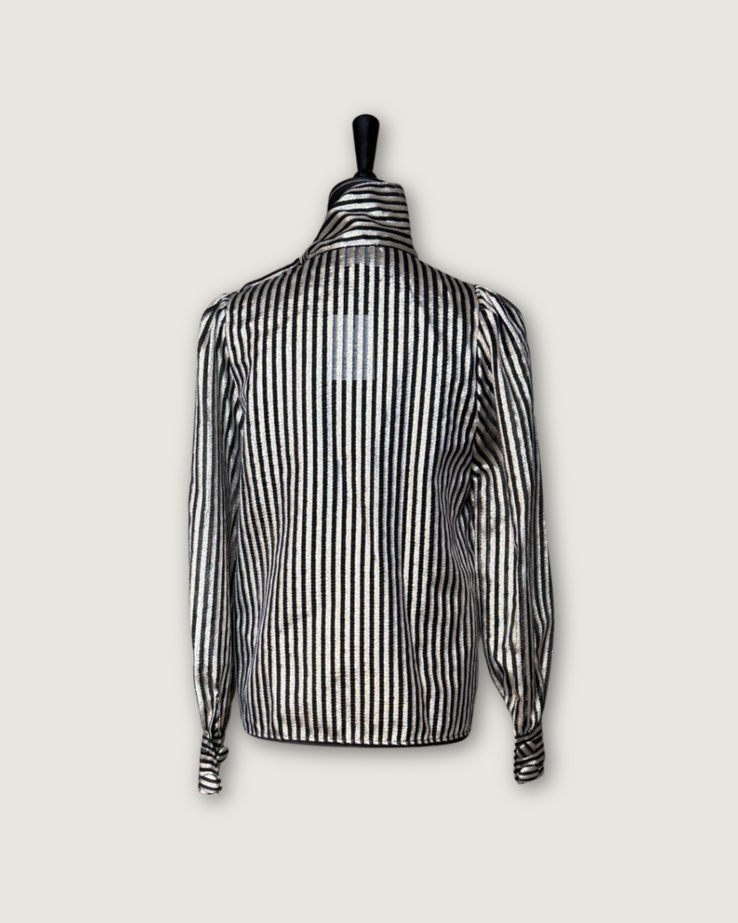 SEZANE - BLOUSE RAYURES DOREES ET NOIRES T.36