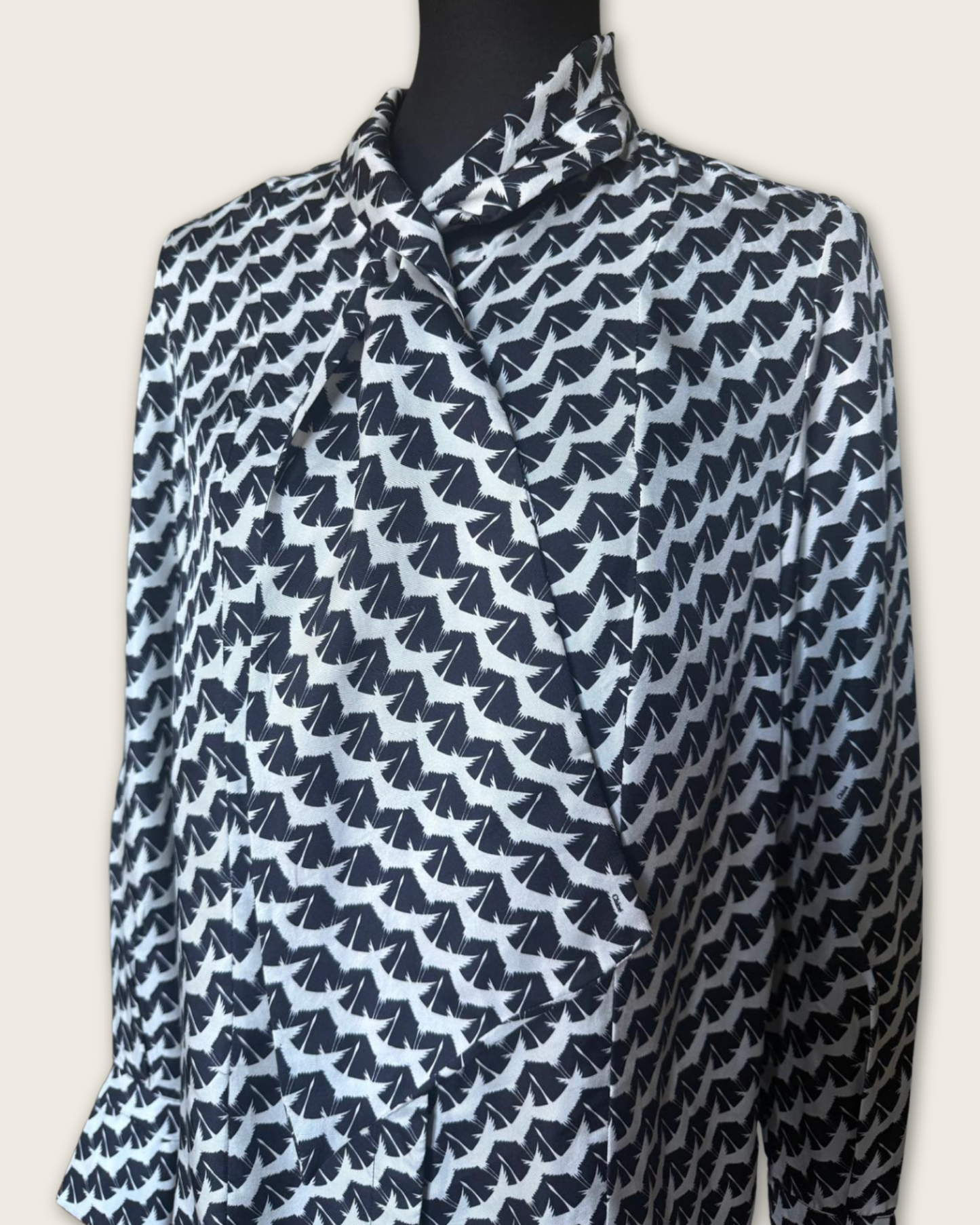 CHLOE - CHEMISIER 100% SOIE T.36