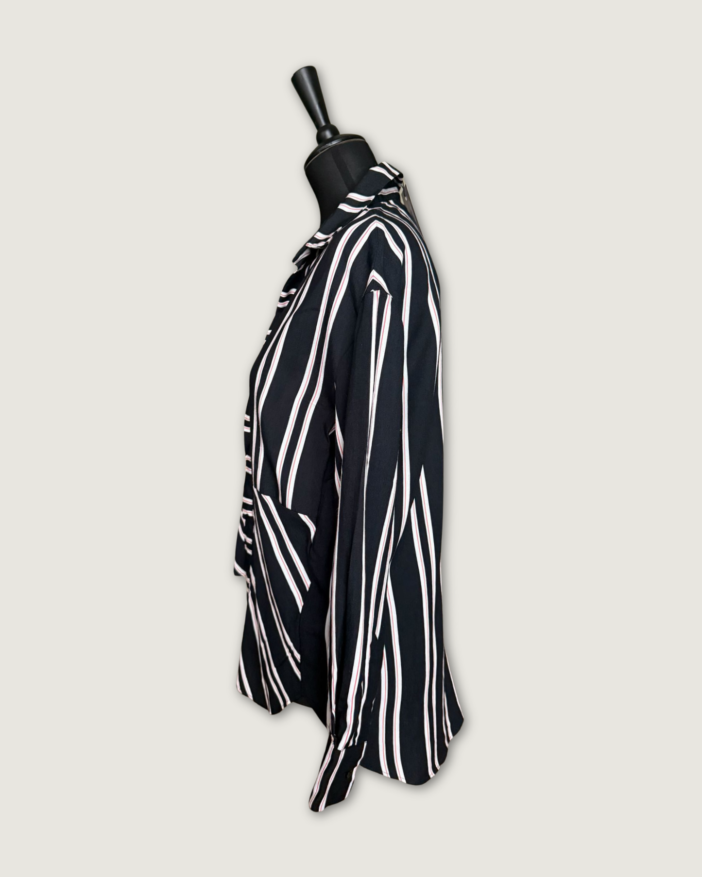 MAJE - CHEMISE BLEU MARINE & ROUGE T.1