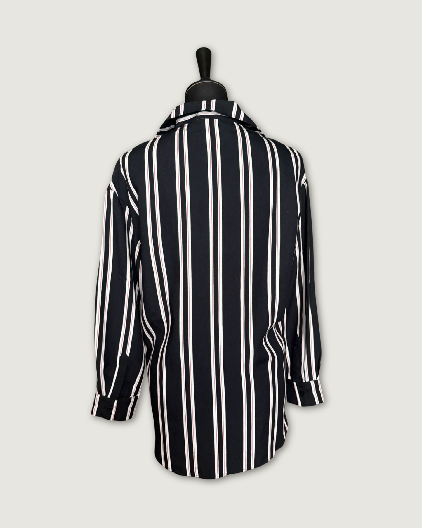 MAJE - CHEMISE BLEU MARINE & ROUGE T.1