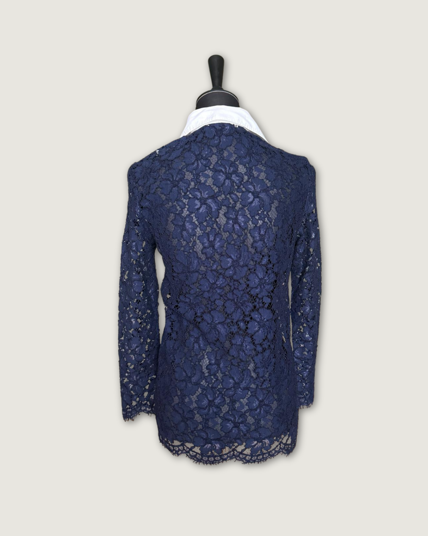 SANDRO - CHEMISIER DENTELLES BLEUES T.2