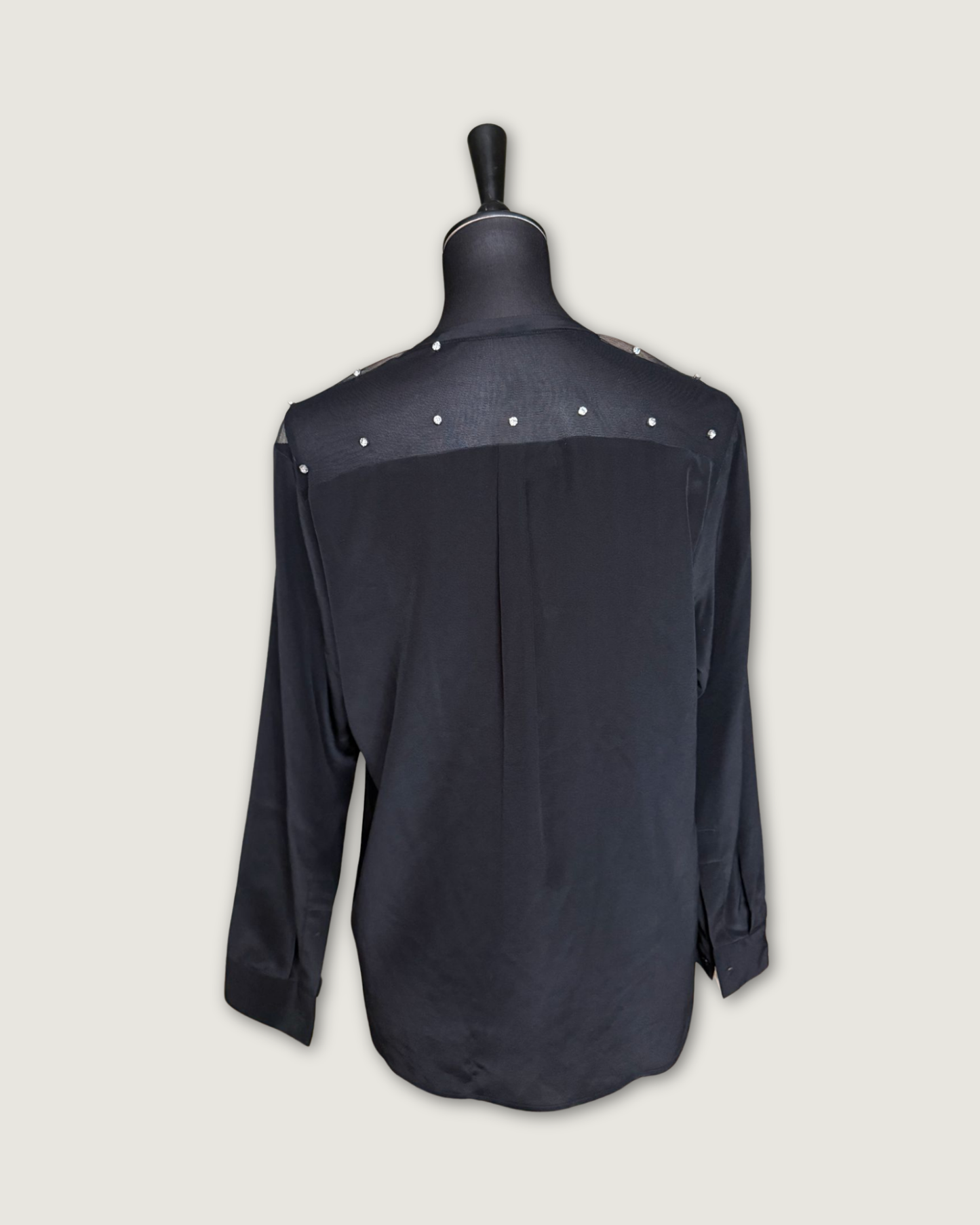 SANDRO - CHEMISIER STRASS NOIR T.1