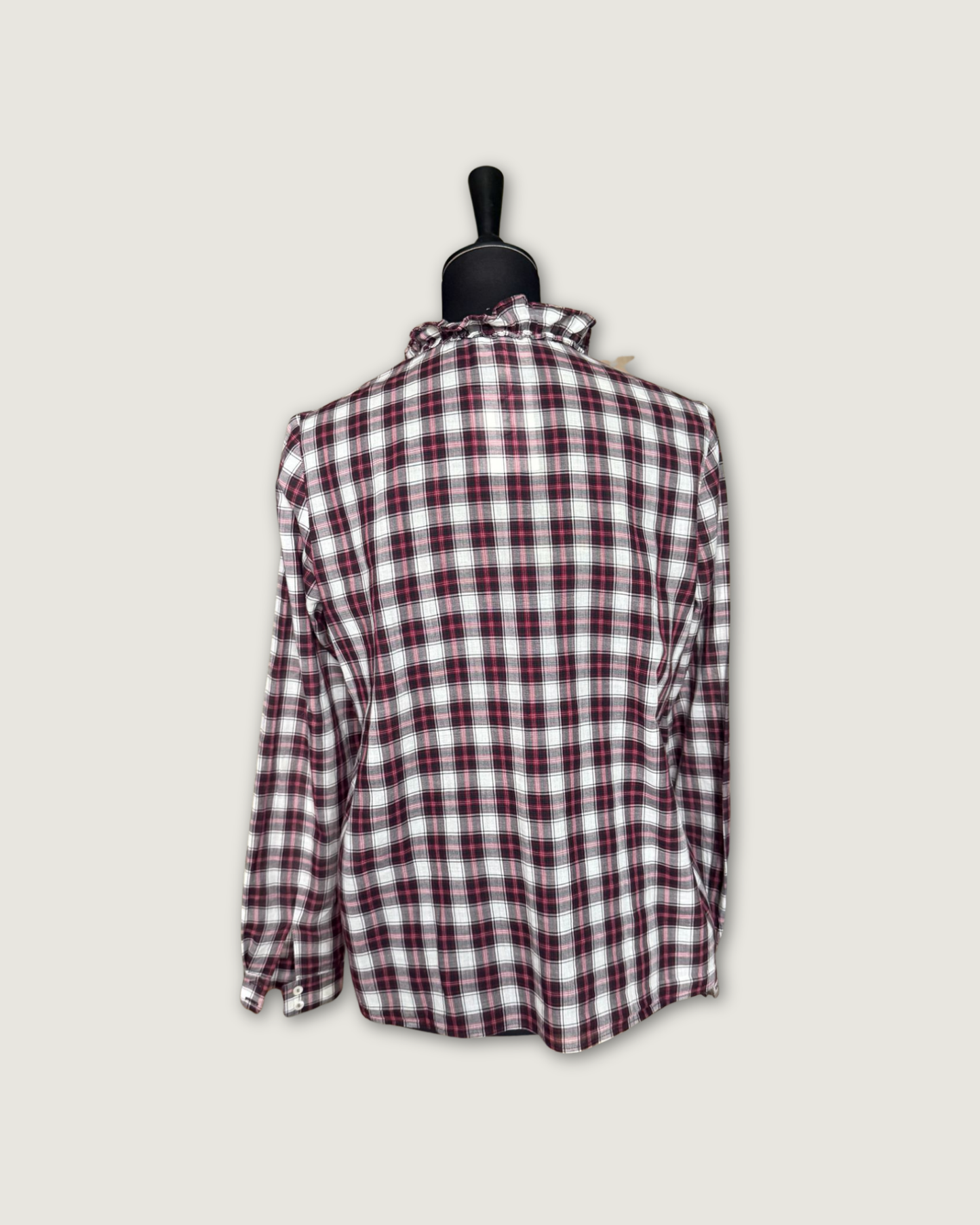 SEZANE - CHEMISIER CARREAUX ROUGE T.38