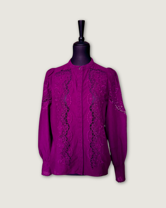 SEZANE - CHEMISIER HONEY VIOLET T.38
