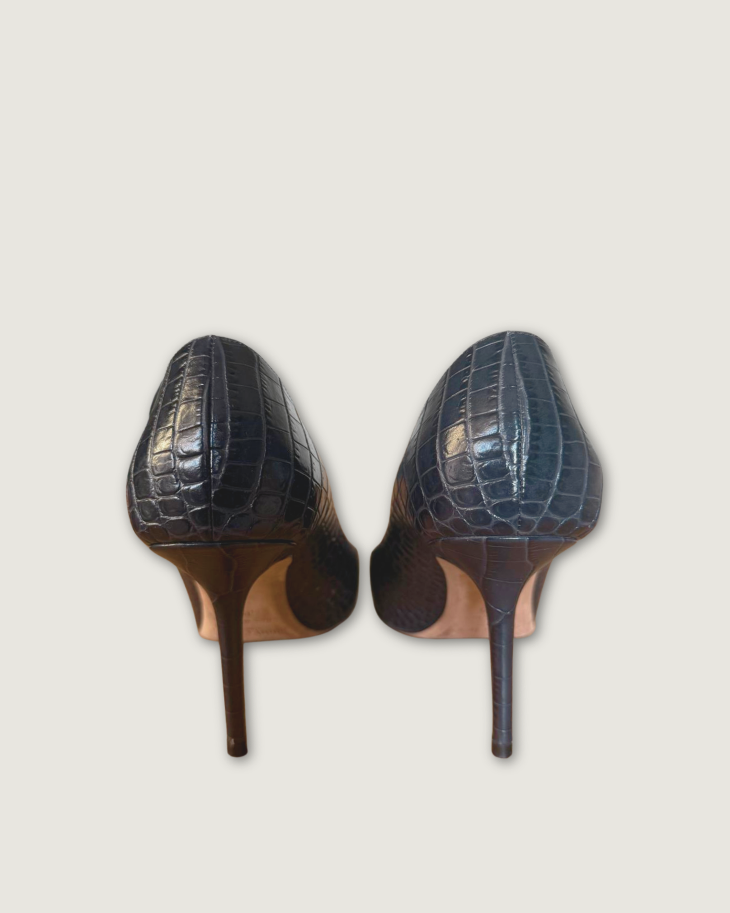 JIMMY CHOO - ESCARPINS CUIR CROCO P.39