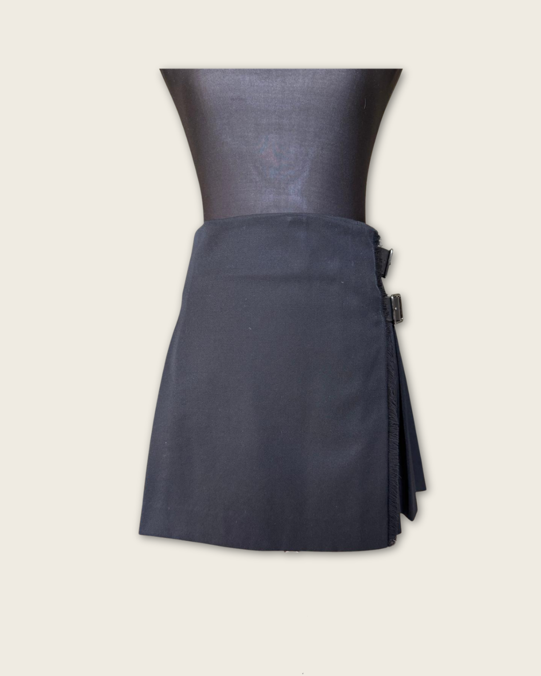 BURBERRY - MINI KILT LAINE NOIR T.34