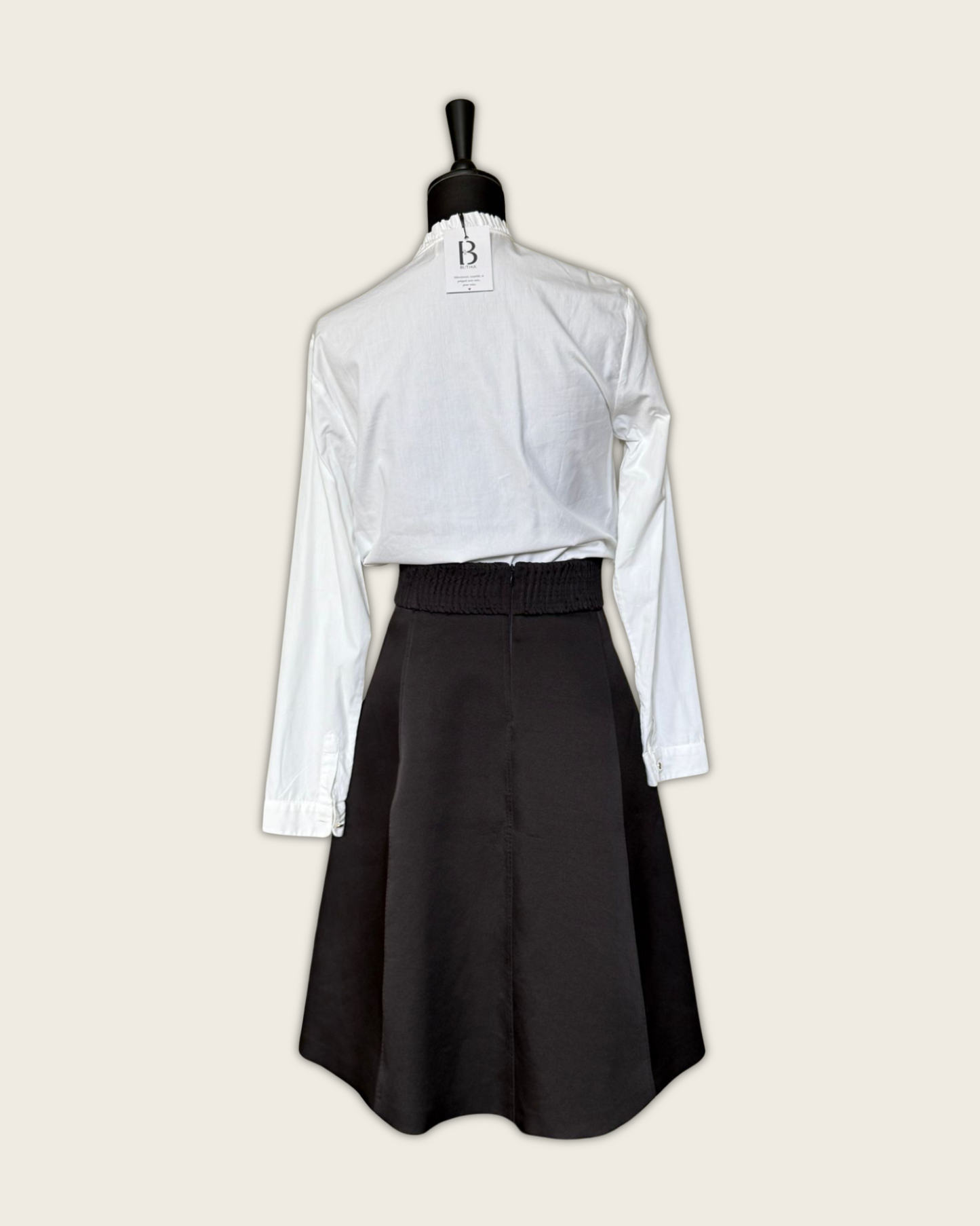 MAJE - JUPE TRAPEZE NOIRE T.2