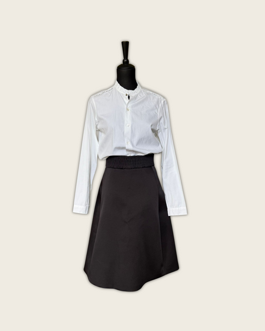 MAJE - JUPE TRAPEZE NOIRE T.2